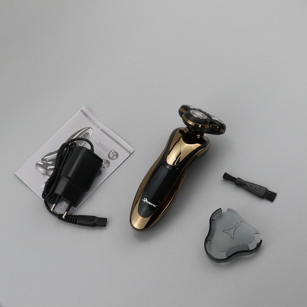Rasoir rotatif pro rechargeable lavable rasoir électrique pour hommes barbe rasoir électrique mâle voyage visage machine à raser tête