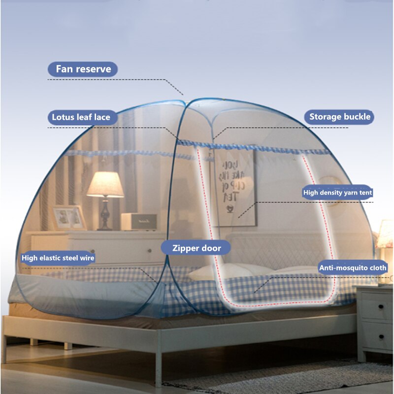 Portable Single-door Folding Mosquito Net Automatic Pop Up Installation-free Netting Tent Breathable Babe Bed Tent Home Decor