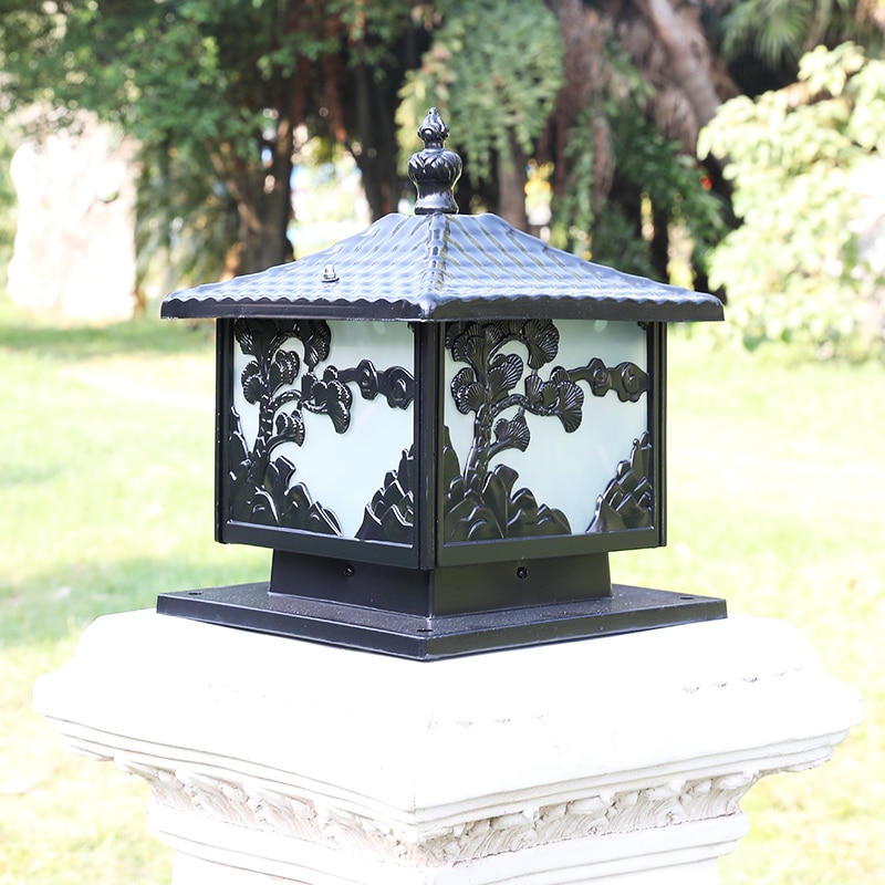 Sol enkel modern utegårdslampa utomhus vägg lyktstolpe trädgård villa grindstolpe stolpe lampa