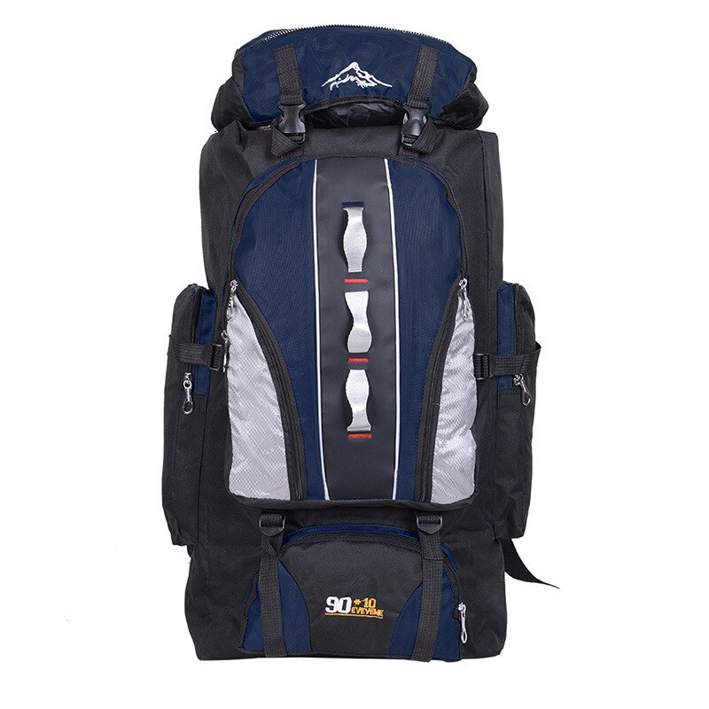 100L Large Capacity Outdoor Sports Backpack Men and Women Travel Bag Hiking Camping Climbing Fishing Bags waterproof Backpacks: DarkBlue