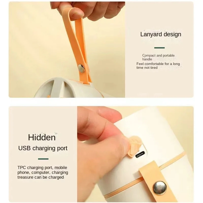 Licuadora portátil recargable por USB, licuadora de tamaño Personal, máquinas exprimidoras, taza para batidos y batidos, Mini taza mezcladora de frutas