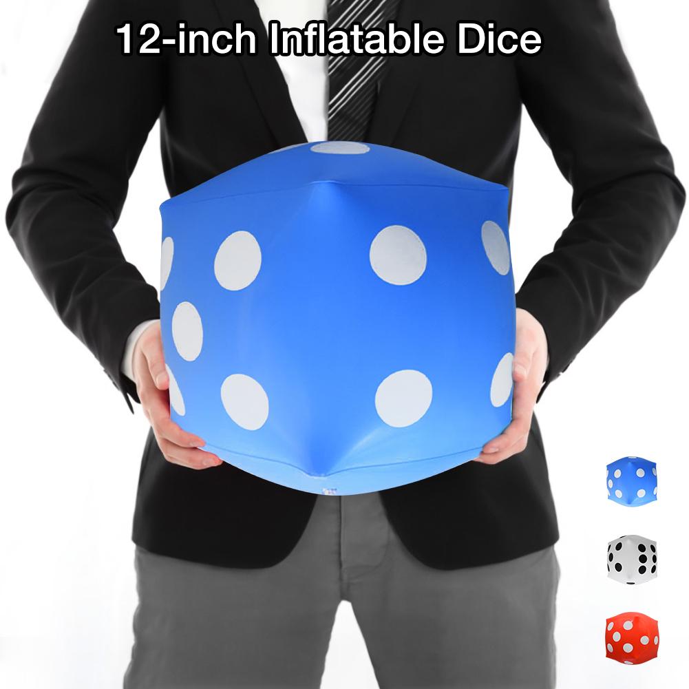 12-inch Oversized Inflatable Dice For Game Pool Toy Indoor And Outdoor Toys Inflatable Balloon Dice Party Activities Supplies