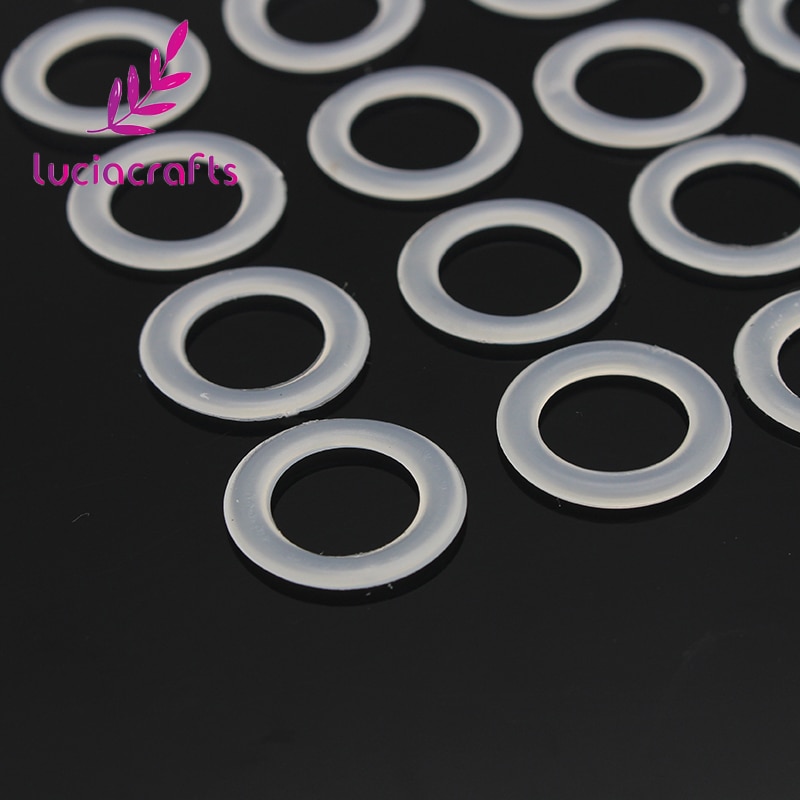 Lucia crafts 21mm witte plastic haak tas cirkel plastic cirkel diy autostoel kussen handtas accessoires 200 stuks/partij  j0143