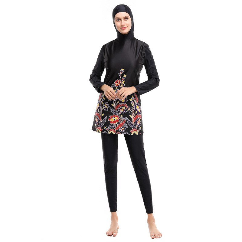 Muslim Swimwear Set - 2 Piece Hijab Burqini - Long Sleeve Top & Pants - Modest Islamic Swimsuit