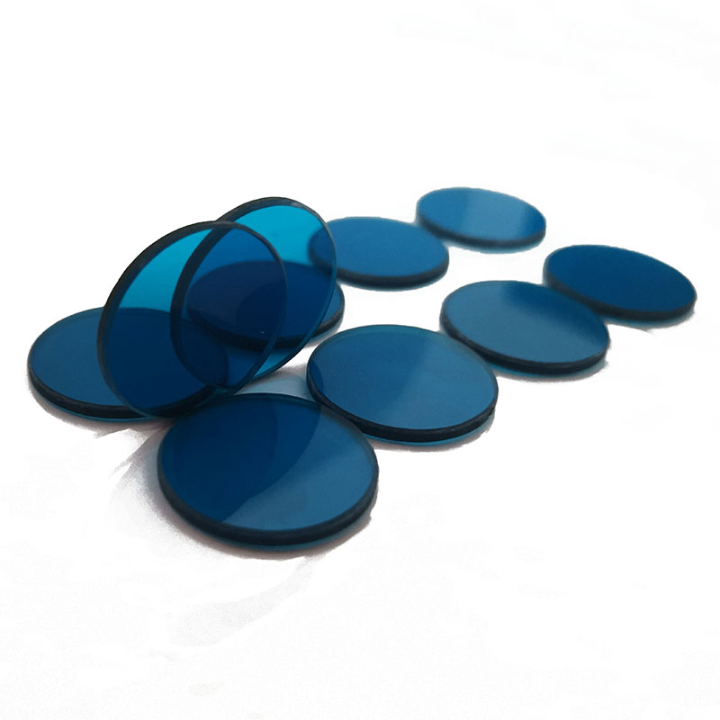 Filtres de bande optique QB13 dia17 mm d'épaisseur 1.5mm, haute transmission, verre de couleur bleu, avec longueur d'onde 510nm, 2 pièces/lot