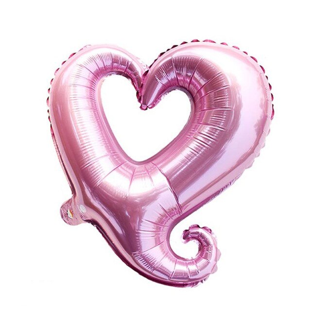 1pc 18- tommer kærlighed blomst hule hjerteform folie balloner valentinsdag bryllupsfødselsdagsfest fest dekoration ballon: Lyserød
