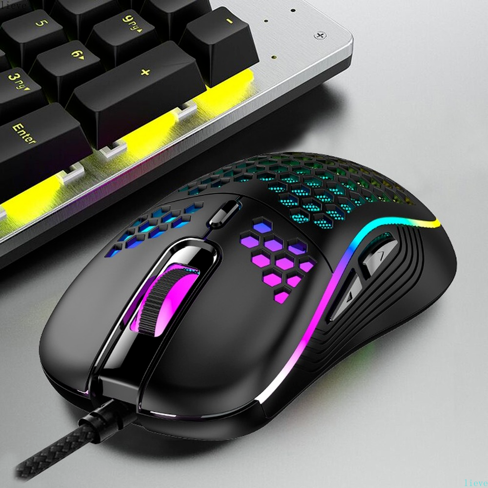 2022 Gaming Mouse USB Wired Mice RGB Backlight 6 Keys Mouse For PC Gaming Mouse Laptop Computer Game Mouse Hollow Mice&amp;Keyboards