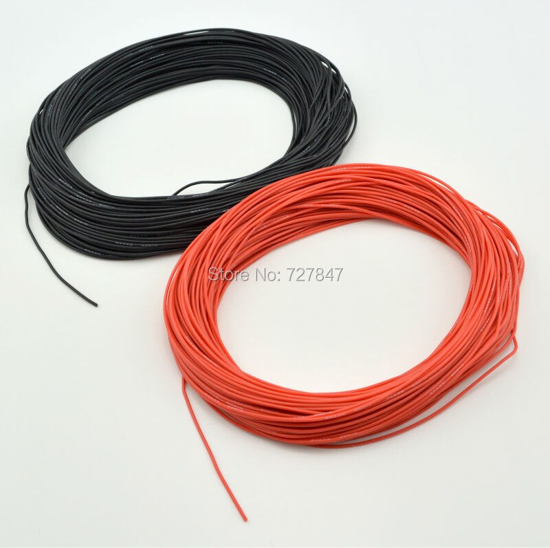 10 Meter/partij (5M Rood + 5M Zwart) silicon Draad 12AWG 14AWG 16AWG 18AWG 20AWG 22AWG 24AWG Heatproof Zachte Siliconen Draad Kabel
