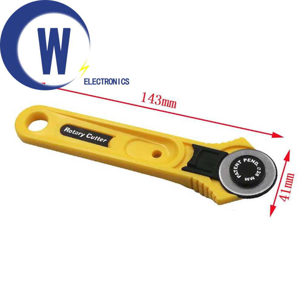 28mm Rotary Cutter Leather Craft Fabric Cutter Sewing Quilting Safety Tool