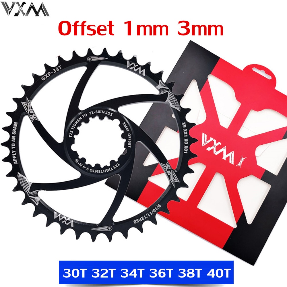 Vxm Mtb Fiets Kettingwiel Smalle Brede 30T/32T/34T/36T/38T/40T Kettingblad Voor Sram 8/9/10/11/12S Nx Xx Xo Gx GXP11 X1 Offset 1MM3MM