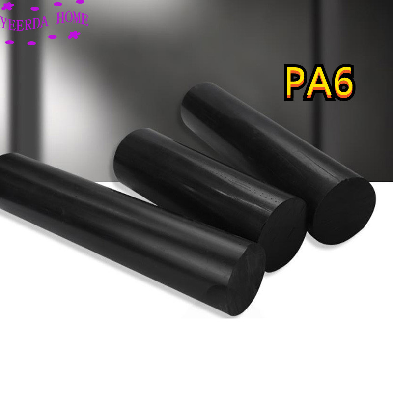 120mm length PA6 PA66 nylon rods sticks cylinder polyamide rod stick BLACK 20mm-50mm Outer diameter