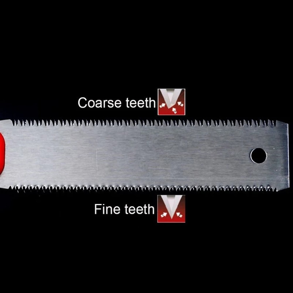 Double Edge Japanese Pull Saw 145mm Flexible Blade Hand Saw For Woodworking Garden Wood Camping Cutting Plastic Pipe Sawing