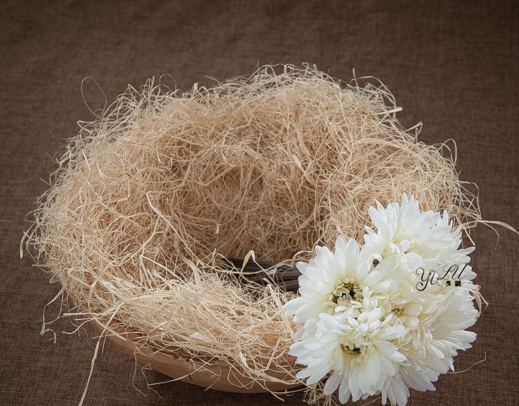 Raffia Silk Filler Cushion Blanket Newborn Photography Background Props Studio Photos Aided Modeling Filler Basket Stuffer