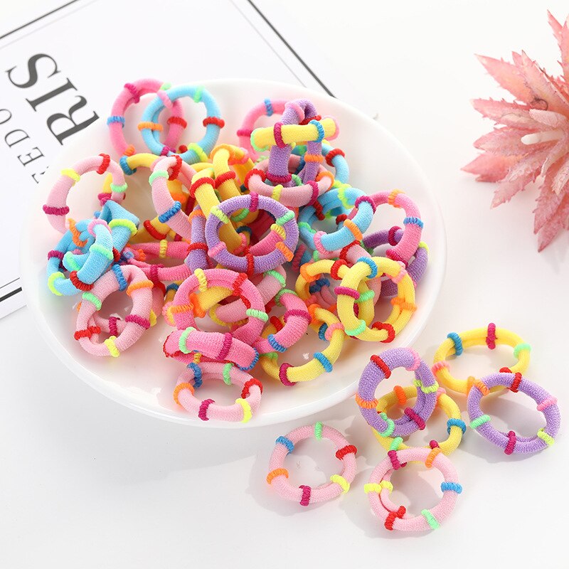 Lote de 50 unidades de gomas elásticas para el pelo para niña, Mini gomas para el pelo para niña, accesorios para el cabello de princesa: 5