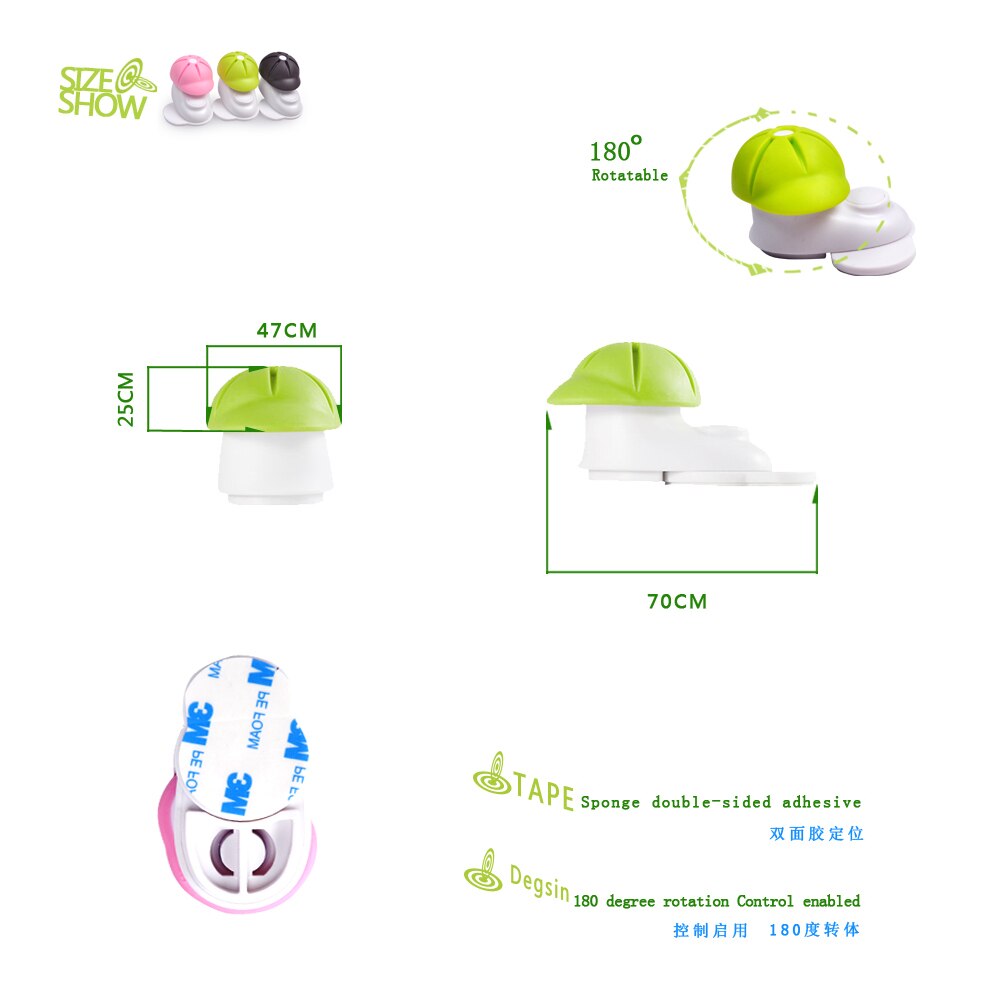 Kleine cap siliconen beweegbare knop deur blok rotary veiligheid deur cartoon movable deur plug deur plaat naad deur blok