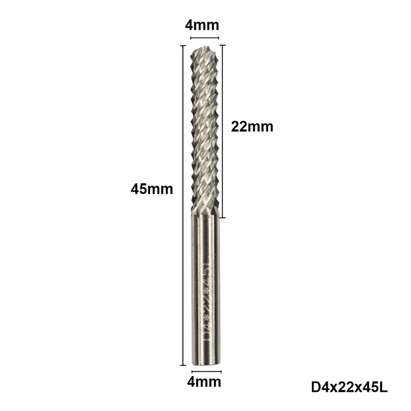 1pc 4/6mm CNC Router Bit For Engraving Machine Corn Milling Cutter Tungsten Carbide PCB End Mill: D4x22x45L