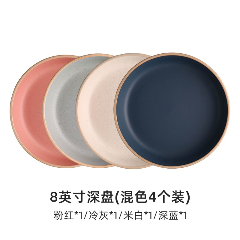 Japanese Ceramic Food Cute Plate Set Birthday Kitchen Dinner Sauce Plates Breakfast Serving Dessert Assiette Tableware OA50PS
