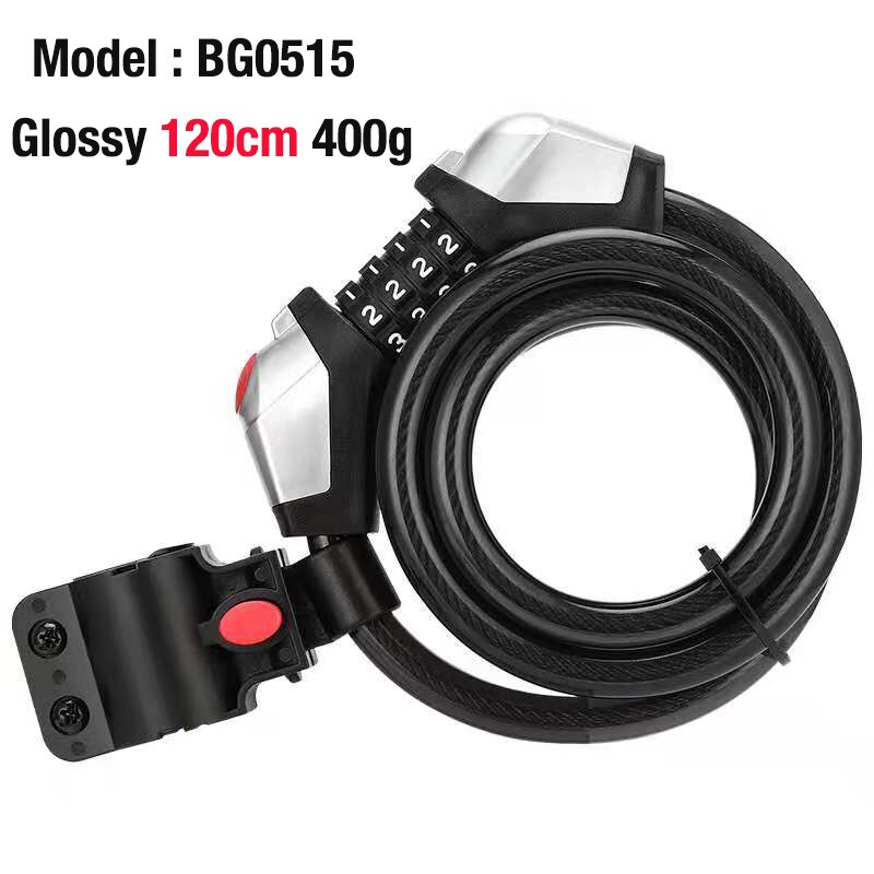neuere Fahrrad Schloss Kette Code Kabel SCHLOSS MTB Rennrad Sicherheit Anti-diebstahl draussen Radfahren MTB Fahrrad sperren: glänzend 120cm