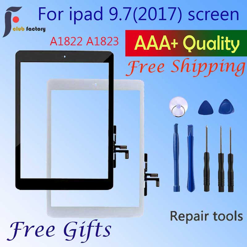 Mærke  a1822 a1823 touch skærm til ipad 5th ydre panel front glas ipad 9.7 touch screen digitizer front ydre panel g