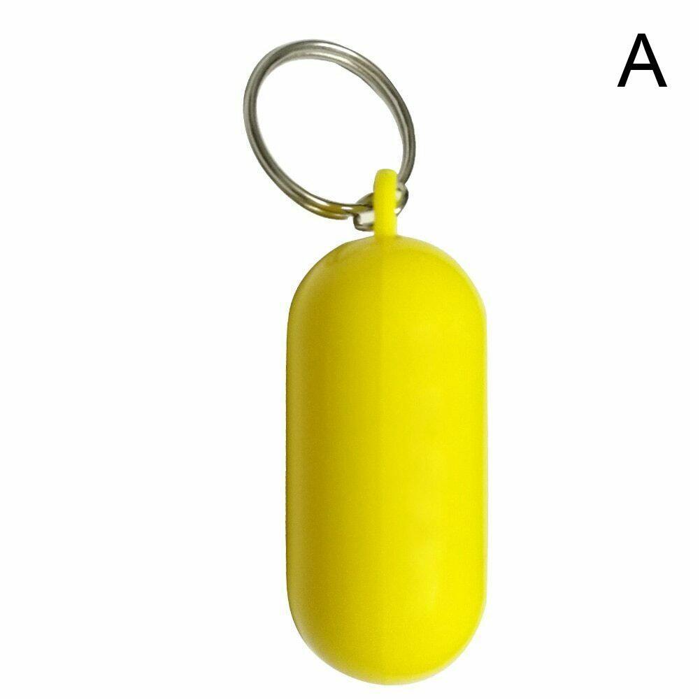 Plastic PS Metal Floating Key Ring Kayak Keychain Buoyant Keyring Marine Sailing Float Keys Buckle Rowing Boats Tools: yellow