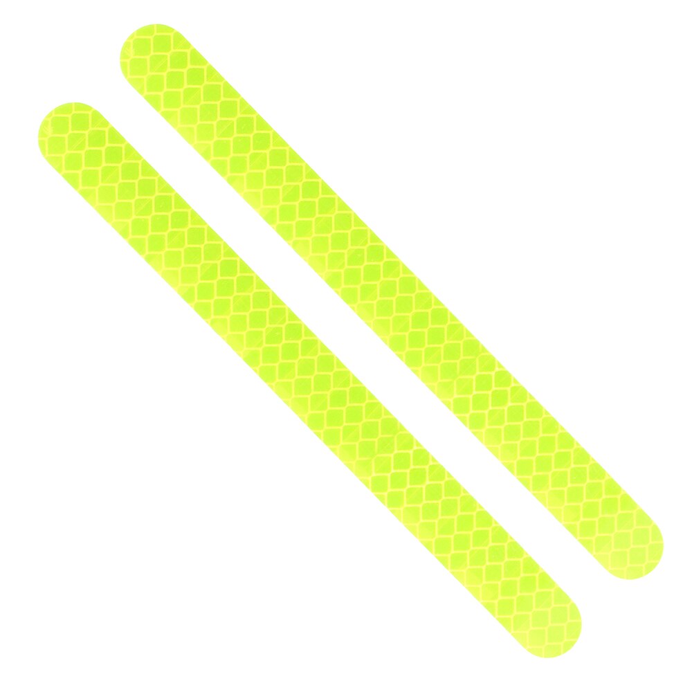 Yosolo 2 stk / sæt advarsel bil klistermærke bil-styling bil reflekterende stråle bakspejl fluorescerende reflekterende klistermærker: Fluorescerende gul