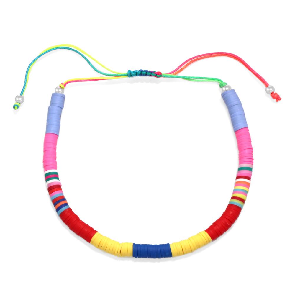 6 millimetri Arcobaleno Multicolore Del Polimero perline Heishi Regolabile Cavigliera Donne 2020 nuovo proprietà Elegante disco di Perline Gioielli Fatti A Mano Il Suo