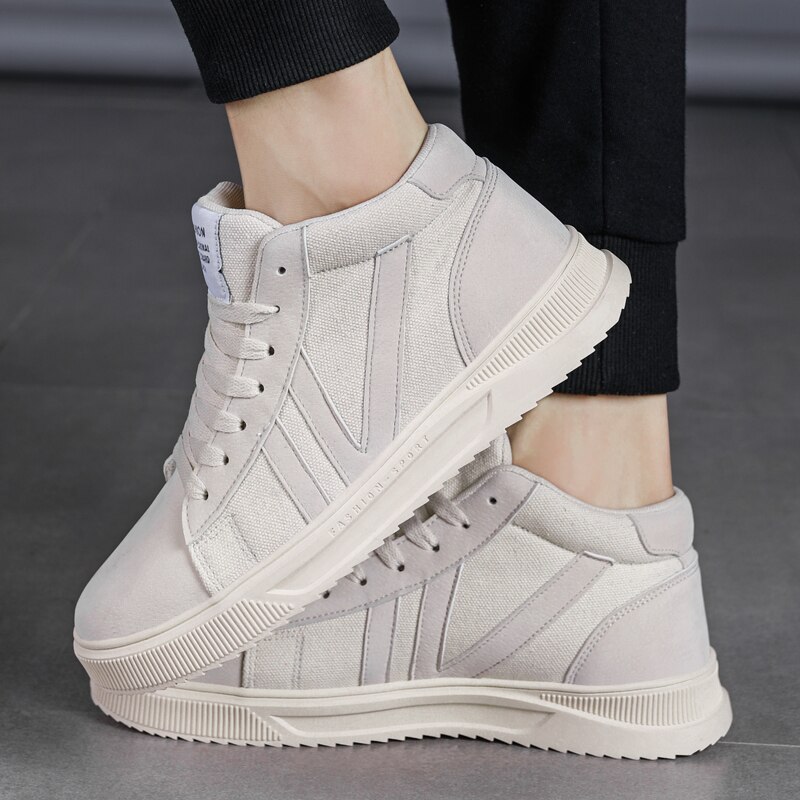 Winter heren casual schoenen witte herenschoenen explosie trend board canvas herenschoenen comfortabel lichtgewicht 40