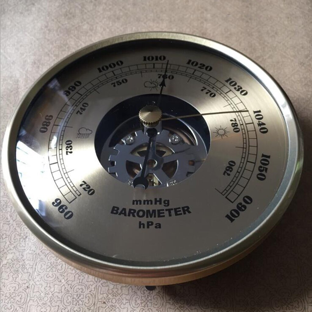 Wall Mounted Barometer 4.25inch Round Dial Air Weather Station 960~1060hPa