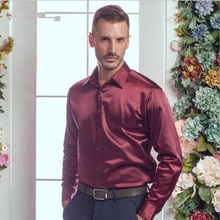 Heren Shirts Big Size Mannen Zeer Goede Lange Mouw Fluwelen Zijde Shirt Herfst Winter Mannen Warm Cultiveren Iemands moraal Shirt