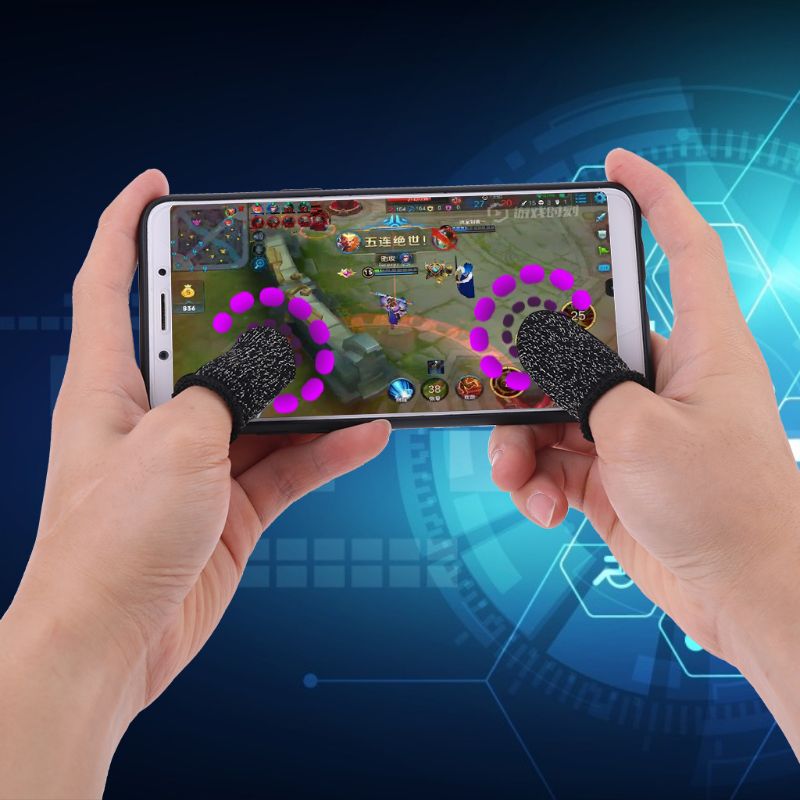 Gaming Fingerlinge - Schweißfeste Strickware - Touchscreen Kompatibel - für Mobile Games