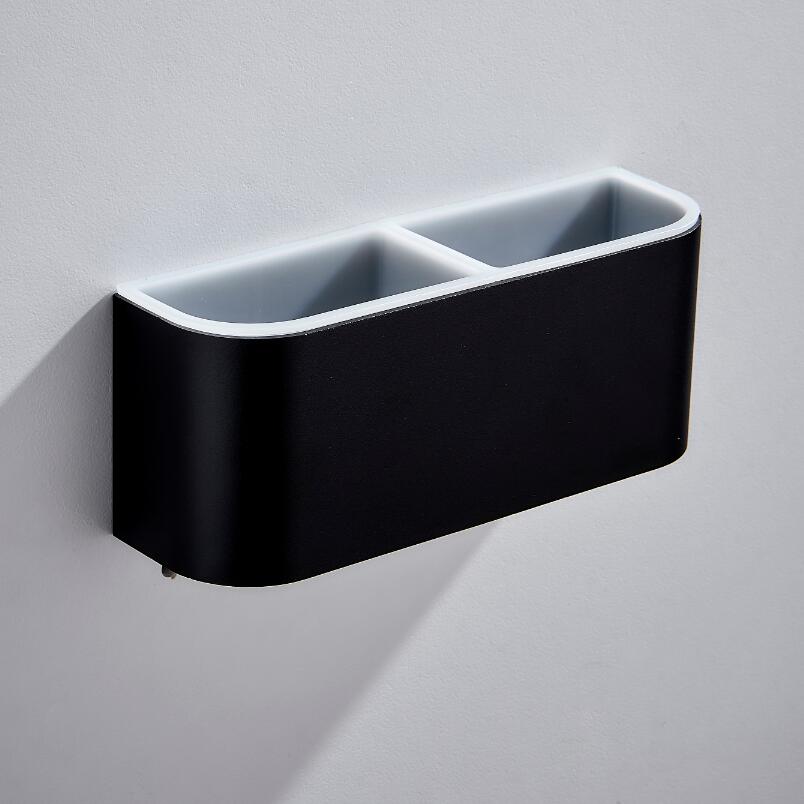 Draagbare Wandmontage Paraplu Opbergrek Creatieve Muur Paraplu Clip Houder Rekken Thuis Opslag Hanger Organizer: Black 1 Level