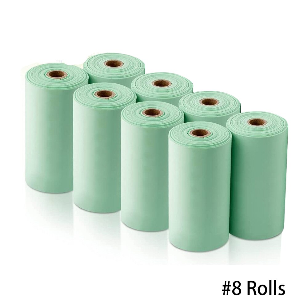 8-24 rolls Disposable Pet Poop Bag Environmentally EPI Biodegradable Pet Garbage Bag Pet Pooper Scoopers Bags Dog Supplies: 8 Rolls