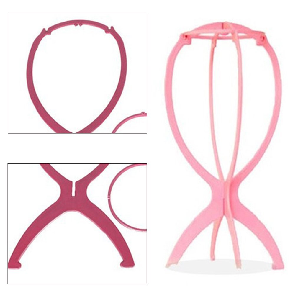 Plastic Wig Holder Wig Stand Portable Durable Rack Folding Wig Rack ...