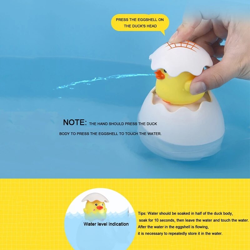 Baby Bathing Toy Kids Cute Duck Penguin Egg Water Spray Sprinkler Bathroom Sprinkling Shower Swimming Water Kids Water Toys