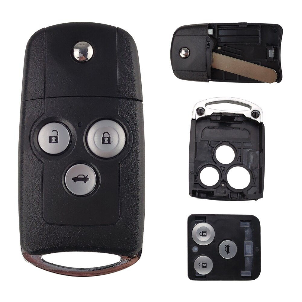 Okeytech 3 Knoppen Auto Afstandsbediening Flip Sleutelhanger Case Shell Cover Upgrade Voor Honda Voor Civic Voor Accord Jazz Crv