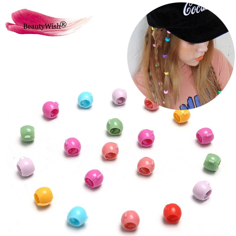 Cuentas de plástico de Color caramelo para el cabello, accesorios para el cabello de 30 uds., trenzas de ganchillo, pinzas para el pelo, Color aleatorio