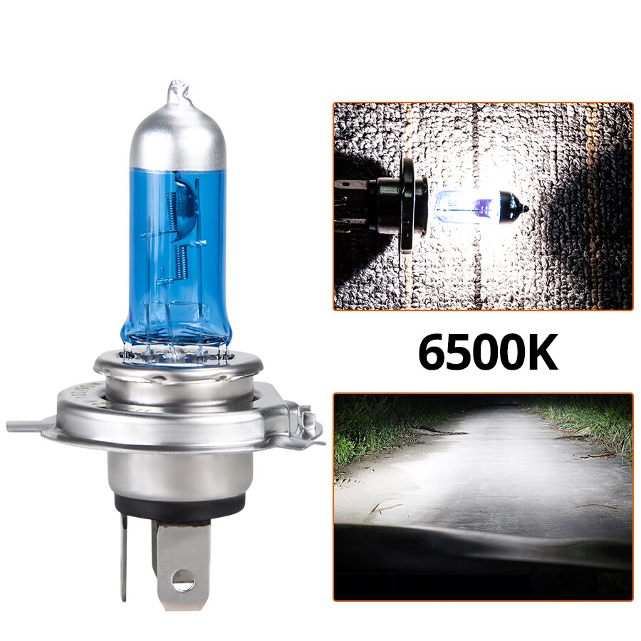 Bombillas halógenas H4 H7 para coche, faro delantero de 100W 55W 12V, Super brillante luz del coche, 1 Uds.