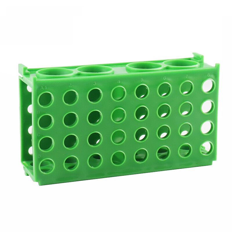 Plastic Test Tube Rack Centrifuge Tubes Rack Microtube Combo 4 Way Rack For Lab 0.5 / 1.5 / 1.8 / 10 / 15 / 50mL: Green