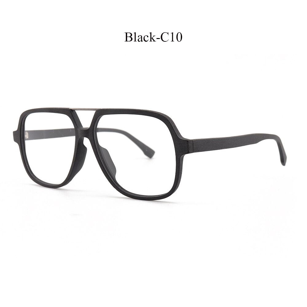 Possion de lunettes de vue pour myopie, monture surdimensionnée pour hommes et femmes, verres clairs progressifs, corée: Black-C10