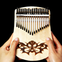 BATESMUSIC 17 Key Kalimba African Thumb Piano Finger Percussion Keyboard Music Instruments Kids Thailand oak