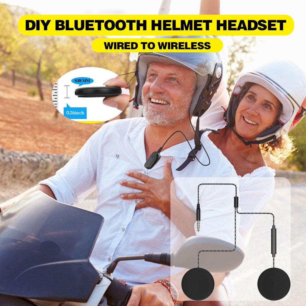 DIY Bluetooth Motorrad Helm Headset Dual Lautsprecher Geflochtene Ohrhörer Kopfhörer Flache Stirnband Kopfhörer 3,5mm Stereo stecker