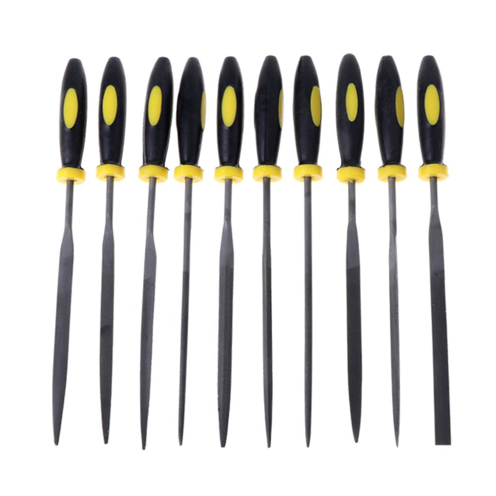 10 Pcs Needle File Set For Jeweler Wood Carving Craft Metal Glass Stone 3 Sizes G8TB: 140mm