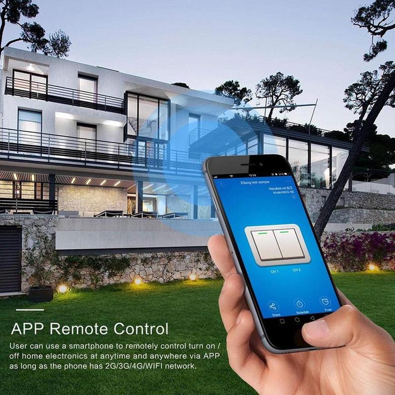 1 2 3 - bånd smart switch wifi app fjernbetjeningskontakt til alexa / google / echo hjem berøringspanel væglys controller til hjemmet