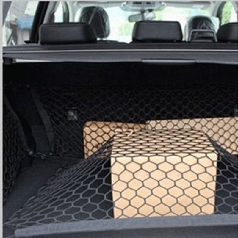 Universele Kofferbak Achter Opslag Cargo Bagage Nylon Elastische Mesh 90X40 Cm Netto Houder Met Haken Pocket Auto kofferbak Organizer