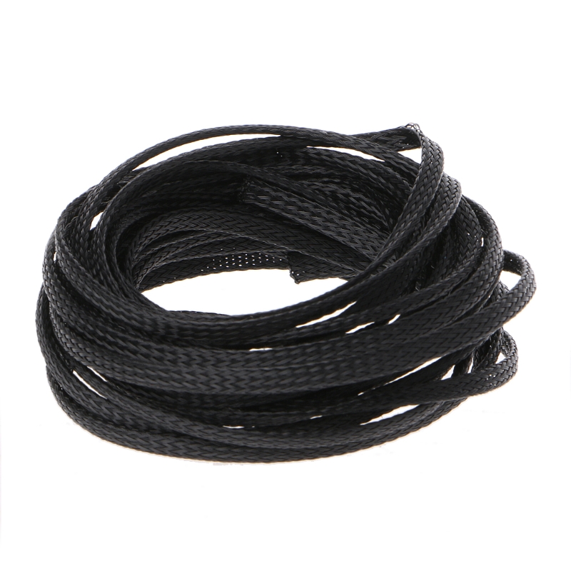 5M 4 Mm Uitbreidbaar Tight Gevlochten Pet Sleeving Kabel Wrap Schede Draad Mouw Elektrische Apparatuur