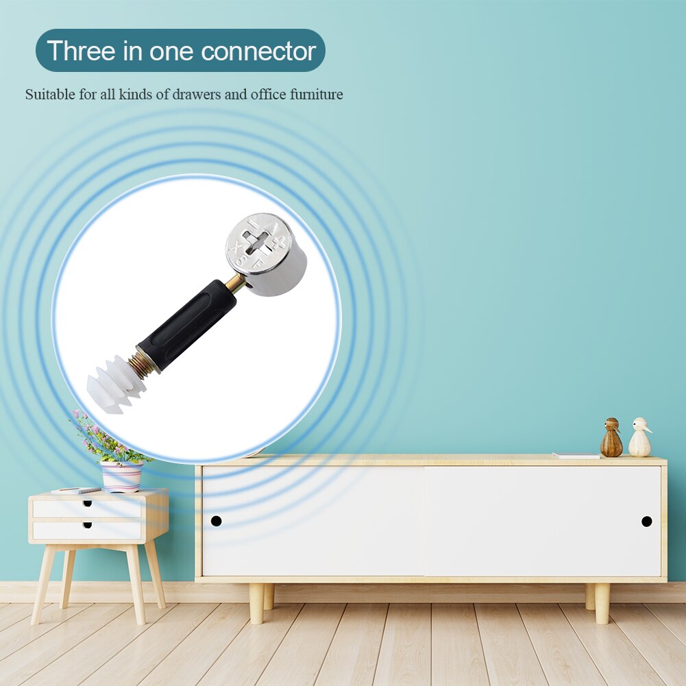 20pcs Furniture Cabinet Connecting Fitting Bolt Screw Fastener Hardware