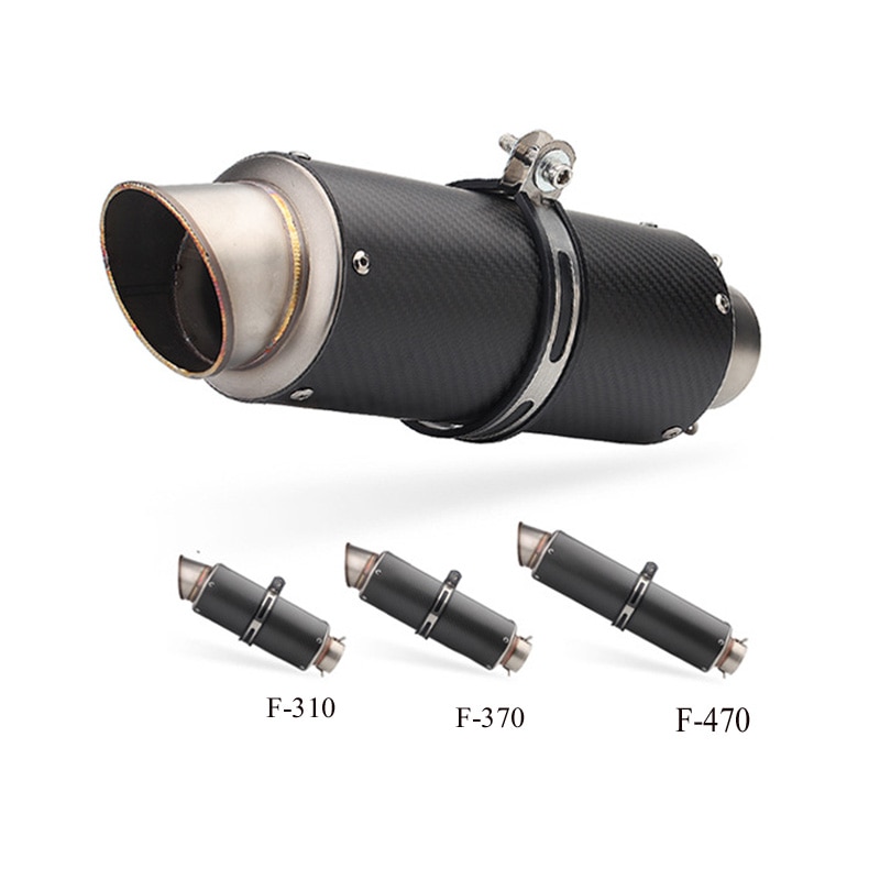 Carbon Fiber Motorcycle Exhaust Pipe Muffler Escape F800r trk502 gsxr750 msx125 cb650f z750 z900 z1000 pcx125 tmax 530