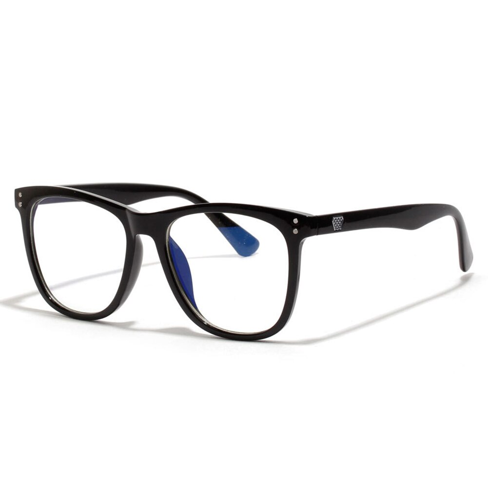 Gafas OVZA antiradiación para hombre y mujer, lentes de marco negro, montura transparente azul claro, gafas de computadora S0039: Black
