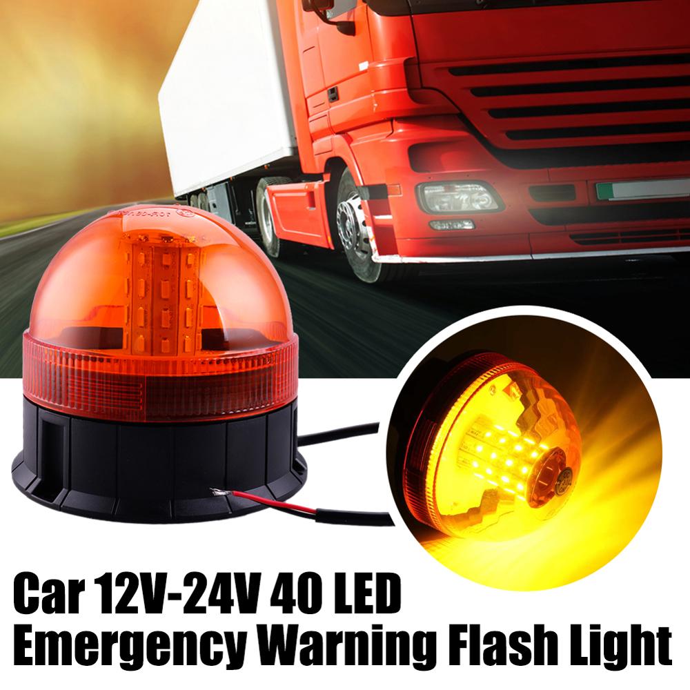 40 60 80 førte bil nødalarm alarm blinkende strobe beacon flash lys gult til truck bus engineering køretøj 12-24v
