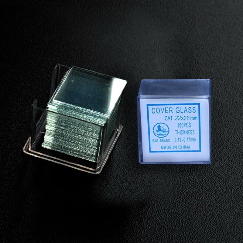 Microscope Glass Slide Cover Slips Blank Slides Microscope Accessories 100pcs 18x18mm 20x20mm 22x22mm 24x24mm